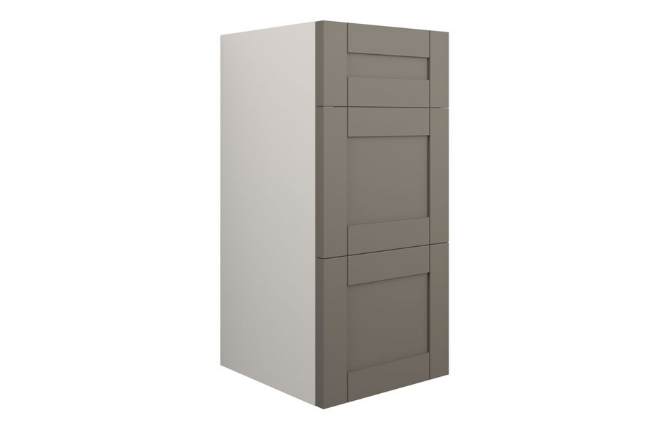 Opulent Lucy 300mm Standard 3 Drawer Unit - Matt Stone / Grey Cabinet (OBC111102)