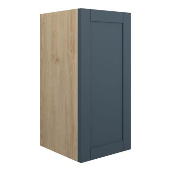 Opulent Lucy 300mm Standard Base Unit - Matt Arley Blue / Oak Cabinet (OBC111242)