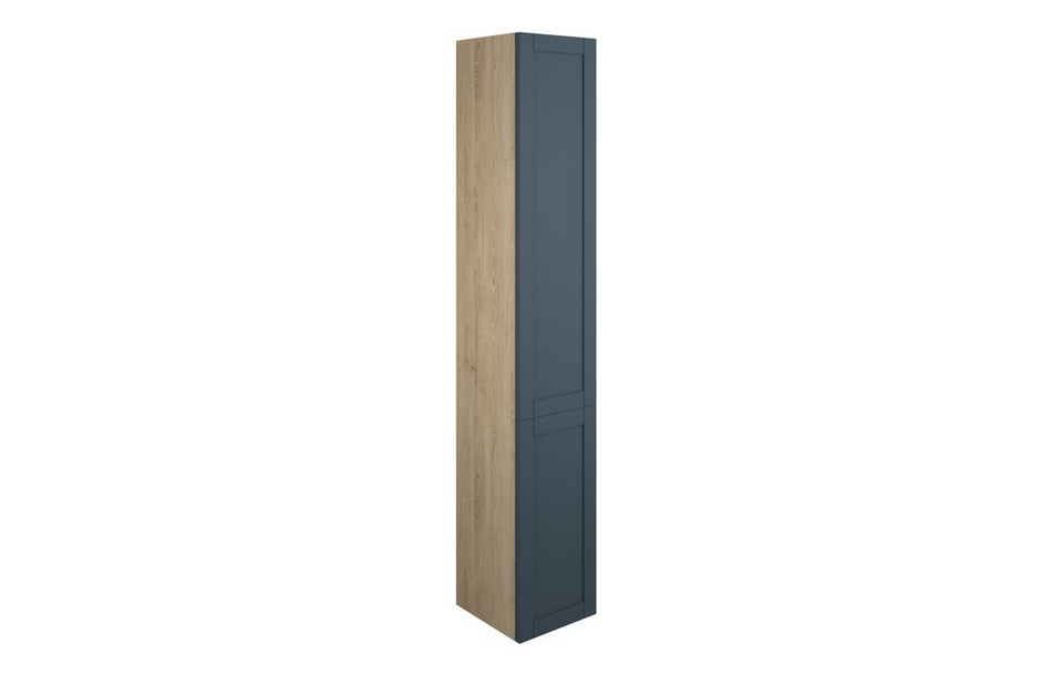 Opulent Lucy 300mm Tall Unit - Matt Arley Blue / Oak Cabinet (OBC111248)