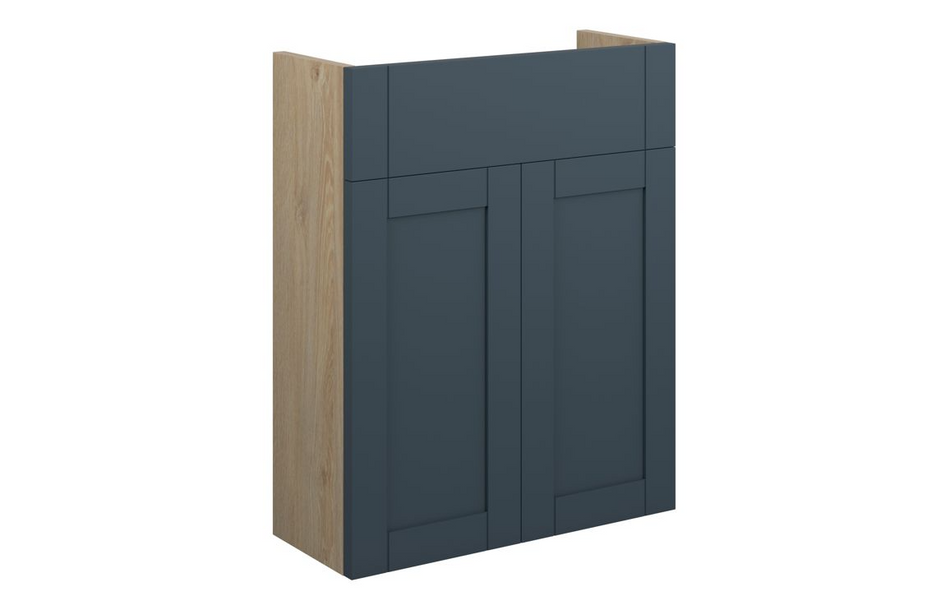 Opulent Lucy 500mm Slim Basin Unit - Matt Arley Blue / Oak Cabinet (OBC111251)