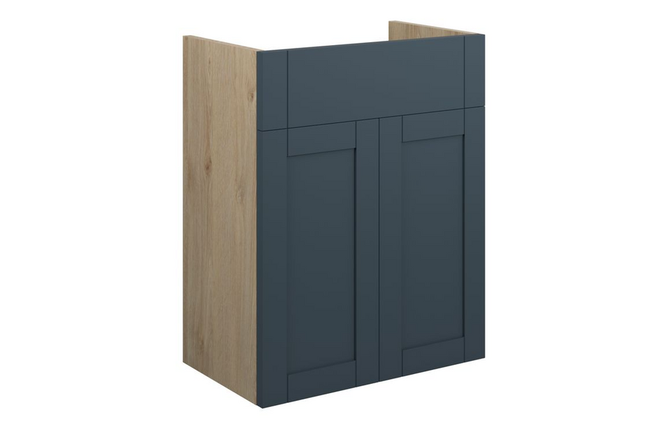 Opulent Lucy 500mm Standard Basin Unit - Matt Arley Blue / Oak Cabinet (OBC111254)