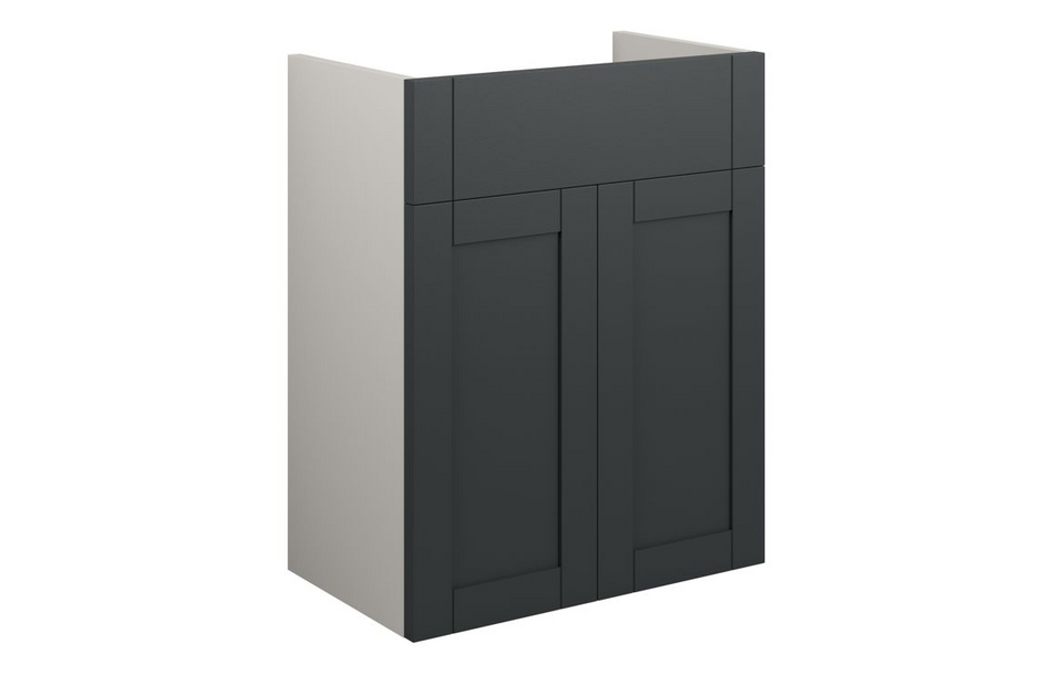 Opulent Lucy 500mm Standard Basin Unit - Matt Graphite Grey / Grey Cabinet (OBC111040)