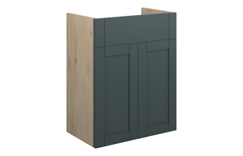 Opulent Lucy 500mm Standard Basin Unit - Matt Green Camo / Oak Cabinet (OBC111183)