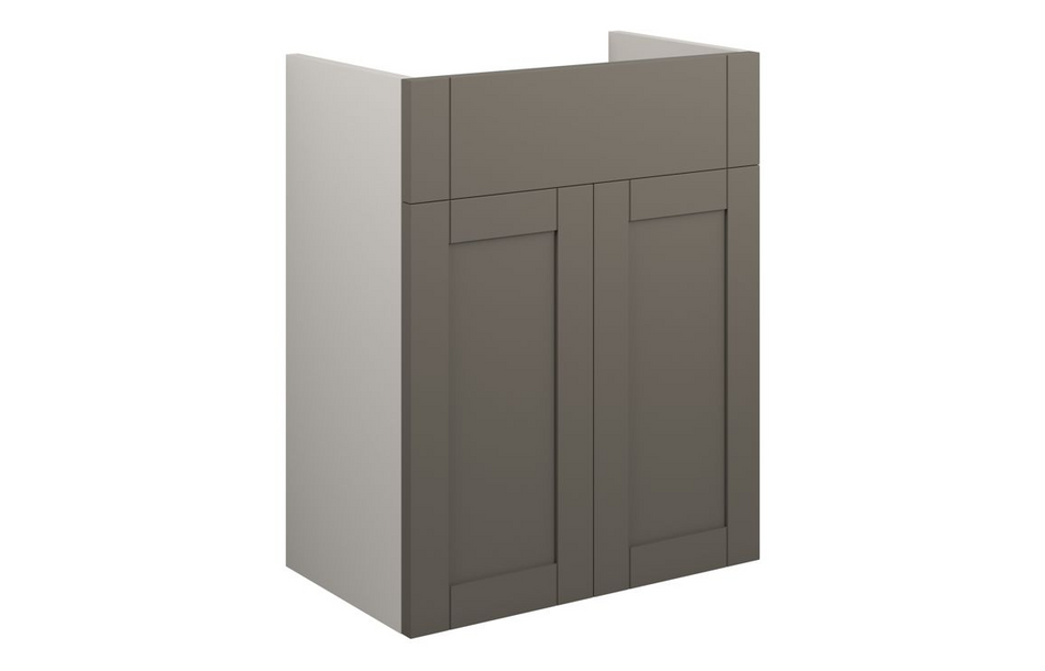 Opulent Lucy 500mm Standard Basin Unit - Matt Stone / Grey Cabinet (OBC111111)