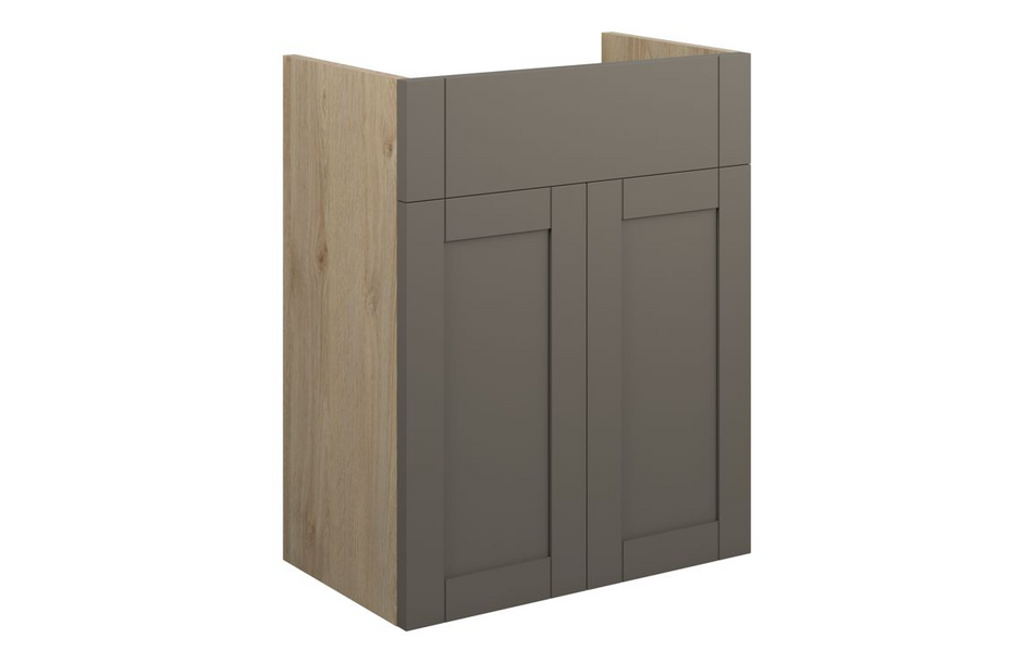 Opulent Lucy 500mm Standard Basin Unit - Matt Stone / Oak Cabinet (OBC111112)