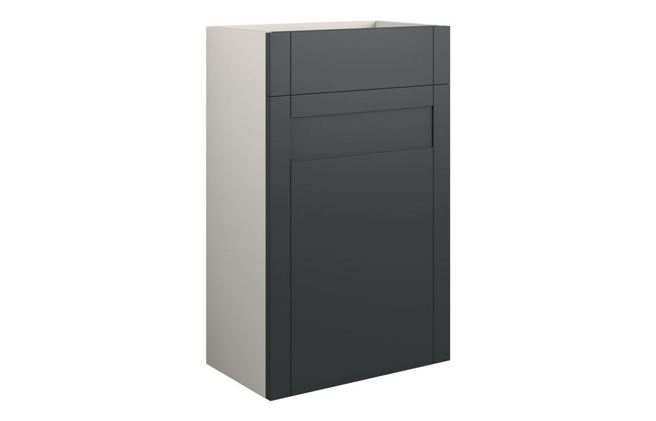 Opulent Lucy 500mm Standard WC Unit - Matt Graphite Grey / Grey Cabinet (OBC111052)