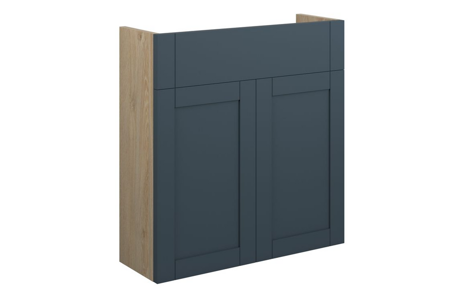 Opulent Lucy 600mm Slim Basin Unit - Matt Arley Blue / Oak Cabinet (OBC111257)