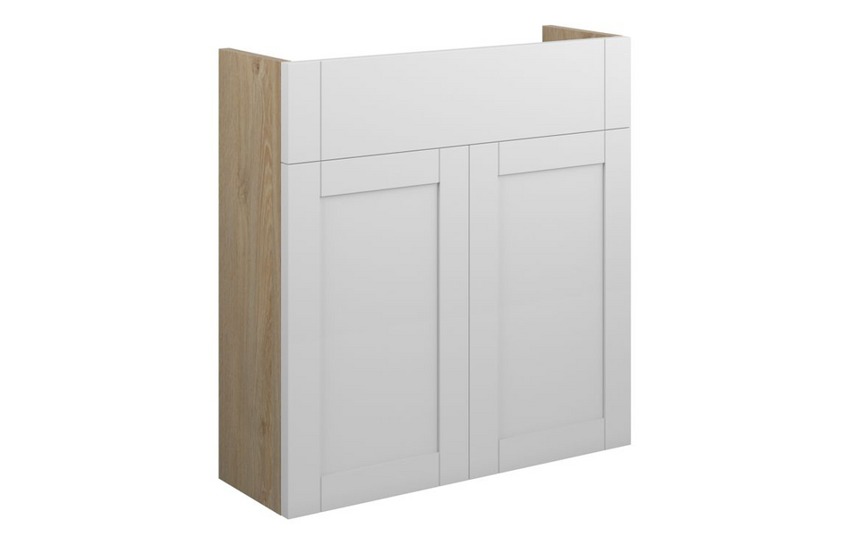 Opulent Lucy 600mm Slim Basin Unit - Matt White / Oak Cabinet (OBC110973)