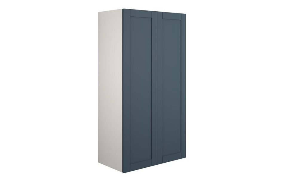 Opulent Lucy 600mm Standard 2 Door Storage Unit - Matt Arley Blue / Grey Cabinet (OBC111277)
