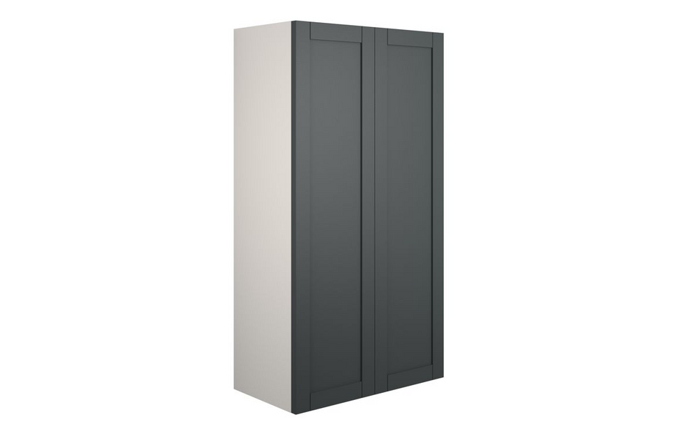 Opulent Lucy 600mm Standard 2 Door Storage Unit - Matt Graphite Grey / Grey Cabinet (OBC111064)