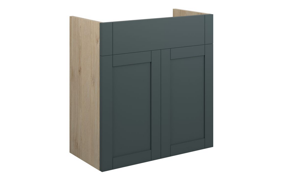 Opulent Lucy 600mm Standard Basin Unit - Matt Green Camo / Oak Cabinet (OBC111189)