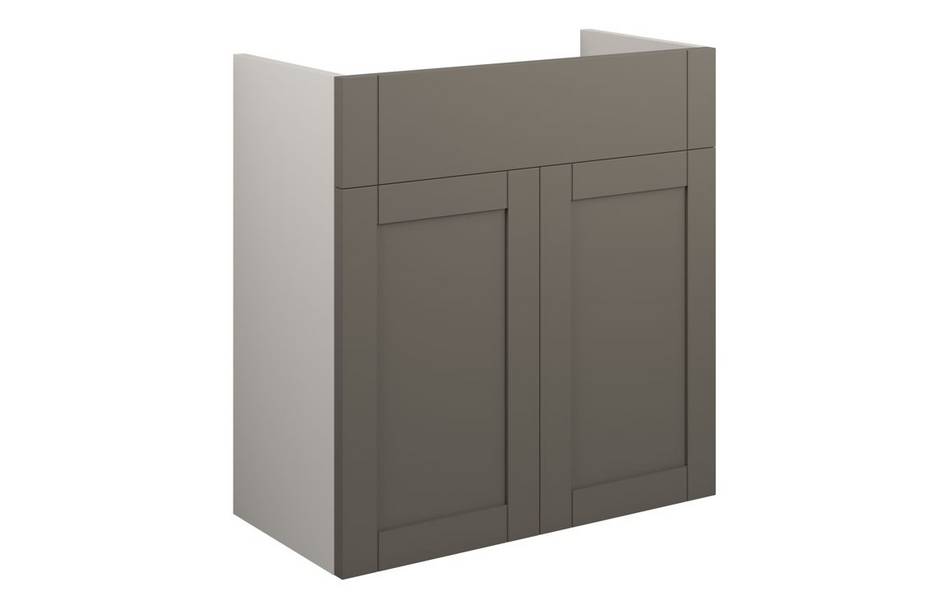 Opulent Lucy 600mm Standard Basin Unit - Matt Stone / Grey Cabinet (OBC111117)
