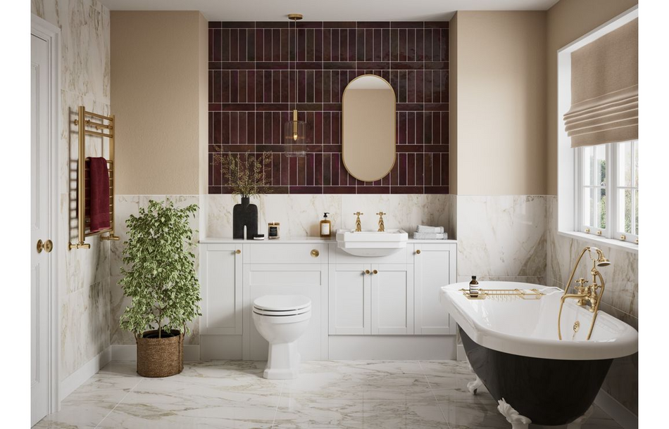 Opulent Lucy Tall End Panel - Matt White (OBC111017)