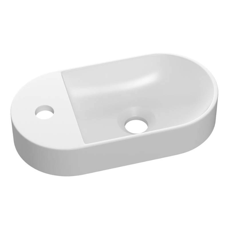 Opulent Marie 380x200mm Mini Resin Washbowl - White (OBC109919)