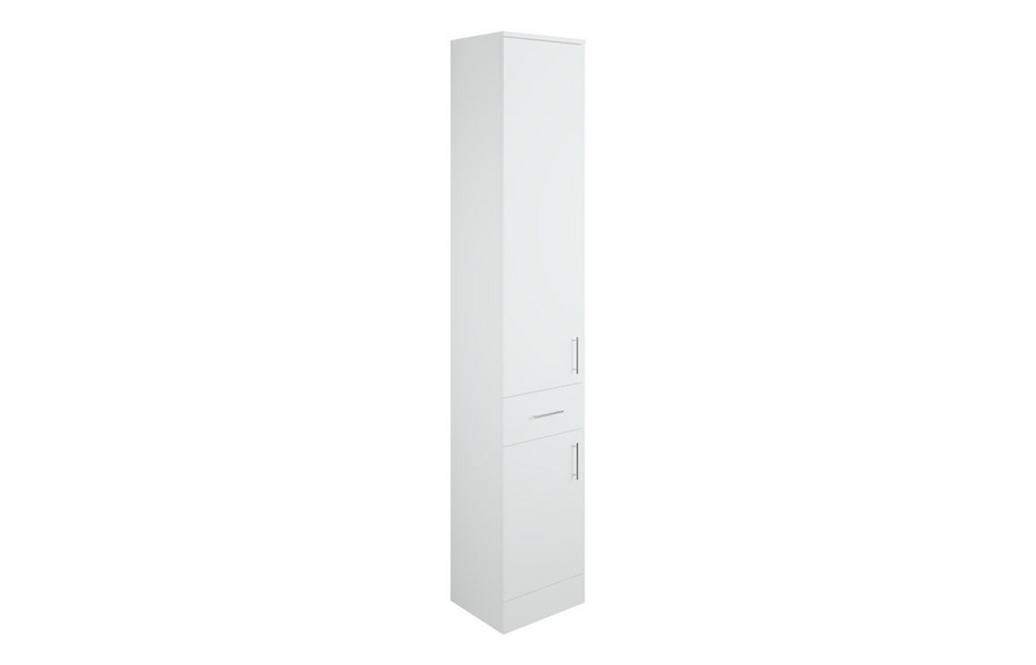 Opulent Mesa Verde 300mm 2 Door, 1 Drawer Tall Unit - White Gloss (OBC116164)