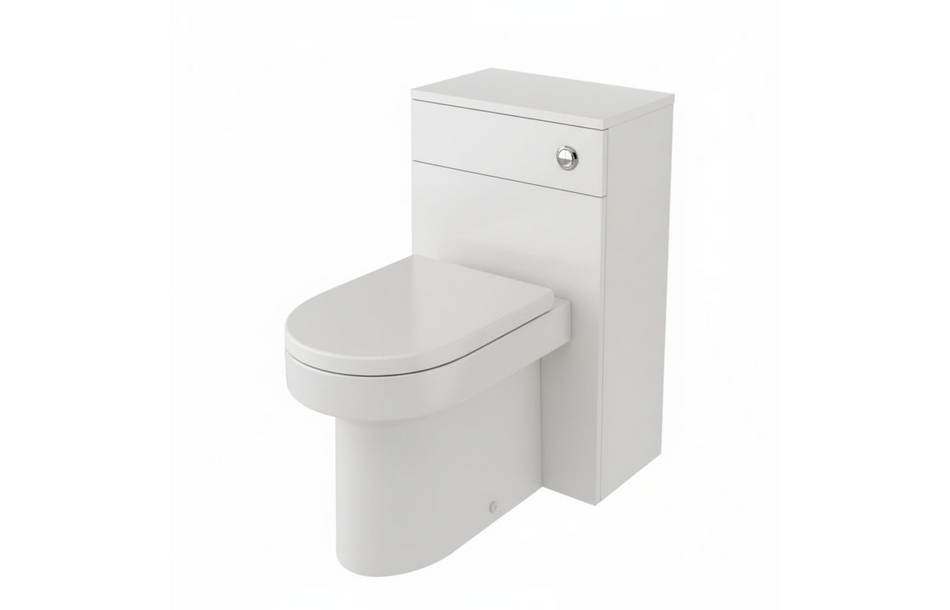 Opulent Mesa Verde 500mm WC Unit and Back to Wall Pan Pack - White Gloss (OBC102951)