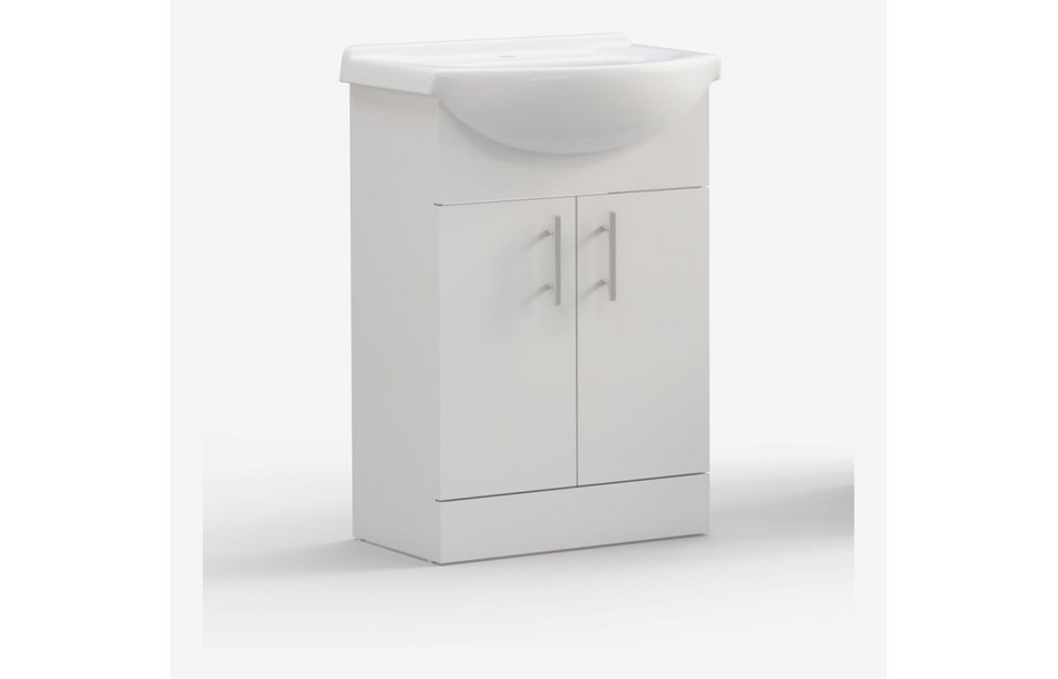 Opulent Mesa Verde 650mm Basin Unit and WC Unit Pack - White Gloss (OBC102959)