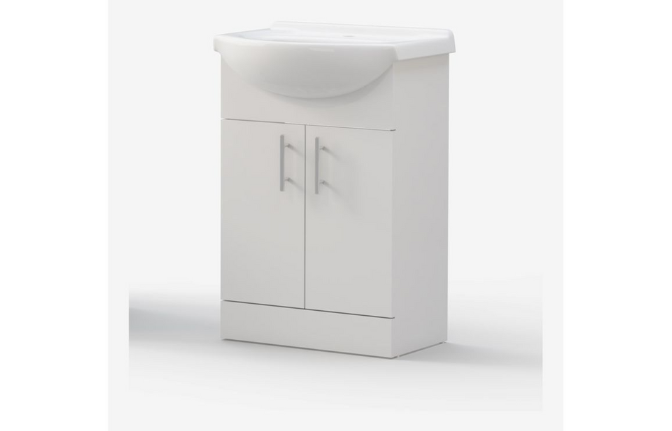 Opulent Mesa Verde 655mm Basin Unit and Basin - White Gloss (OBC102956)