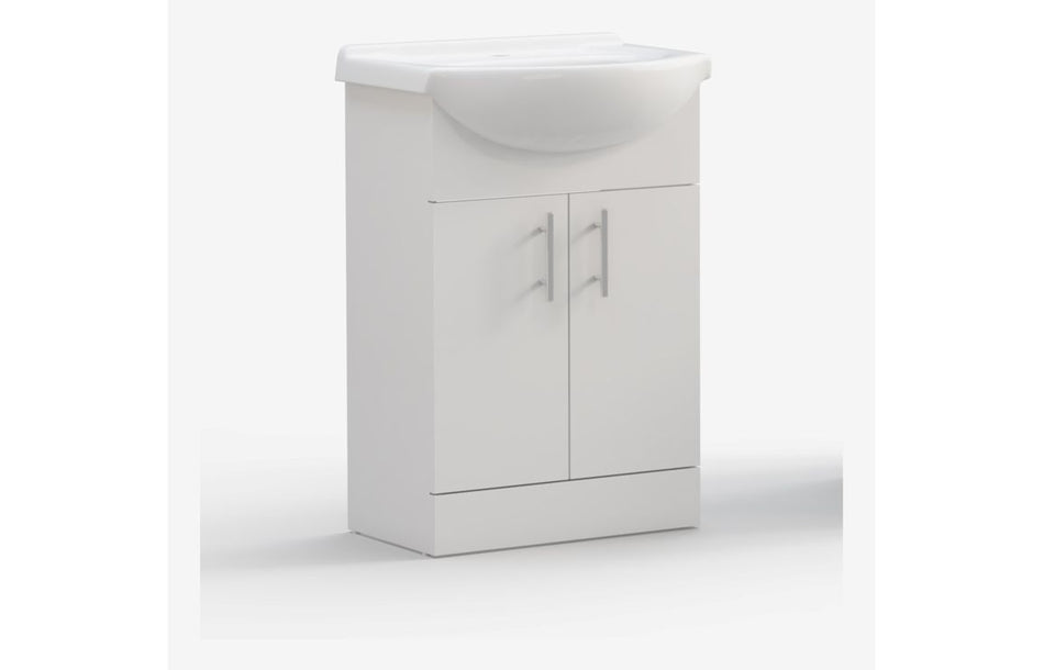 Opulent Mesa Verde 655mm Basin Unit and Basin - White Gloss (OBC102956)