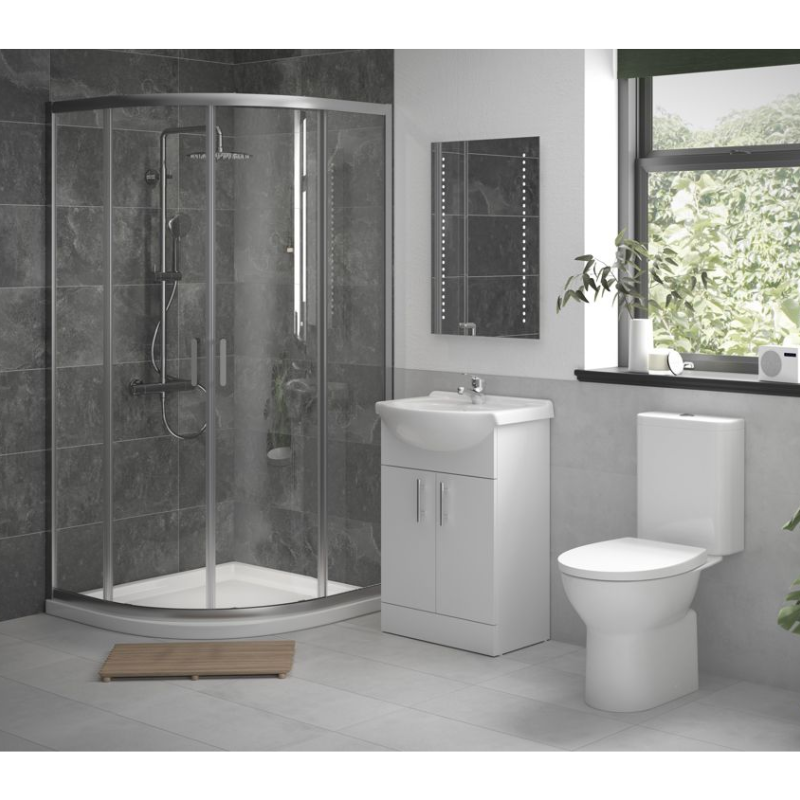 Opulent Mesa Verde Full Suite with 900mm 2 Door Easy-Fit Quadrant and Tray (OBC109074)