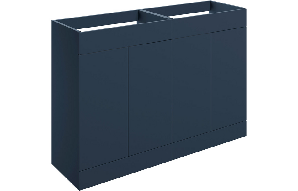 Opulent Messina 1180mm Floor Standing 4 Door Basin Unit - No Top - Matt Deep Blue (OBC106991)