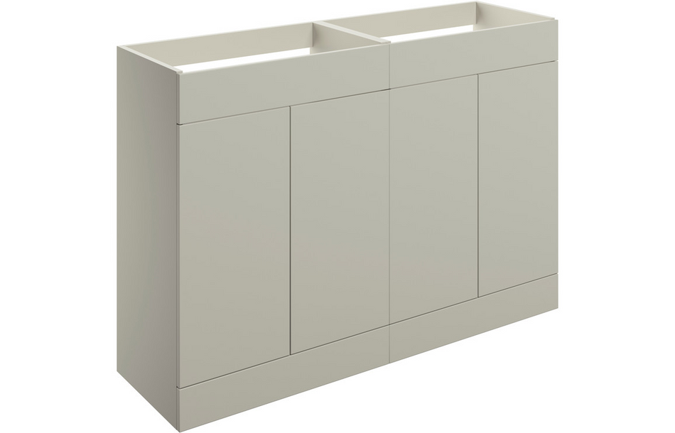 Opulent Messina 1180mm Floor Standing 4 Door Basin Unit - No Top - Matt Latte (OBC106997)