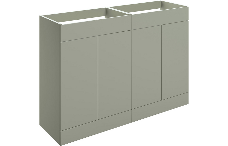 Opulent Messina 1180mm Floor Standing 4 Door Basin Unit - No Top - Matt Olive Green (OBC106979)