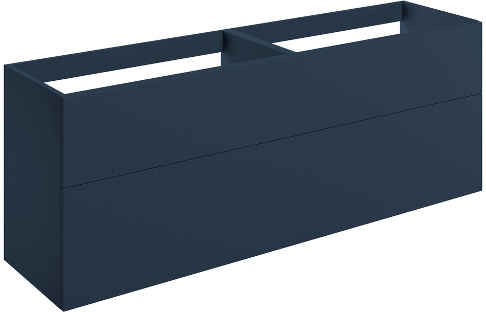 Opulent Messina 1180mm Wall Hung 4 Drawer Basin Unit - No Top - Matt Deep Blue (OBC106208)