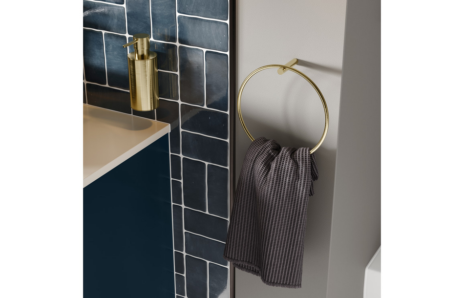 Opulent Messina 1210mm Floor Standing 4 Door Basin Unit and No Tap Hole Basin - Matt Deep Blue (OBC111333)