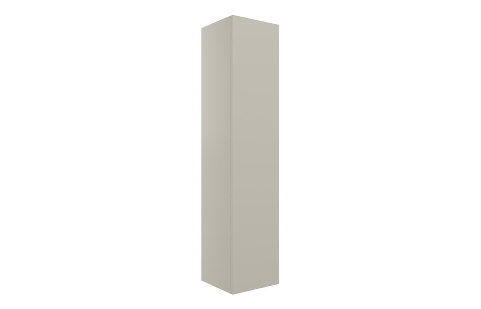 Opulent Messina 350mm Wall Hung 1 Door Tall Unit - Matt Latte (OBC104077)