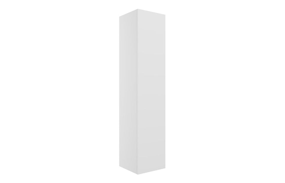 Opulent Messina 350mm Wall Hung 1 Door Tall Unit - Matt White (OBC104076)