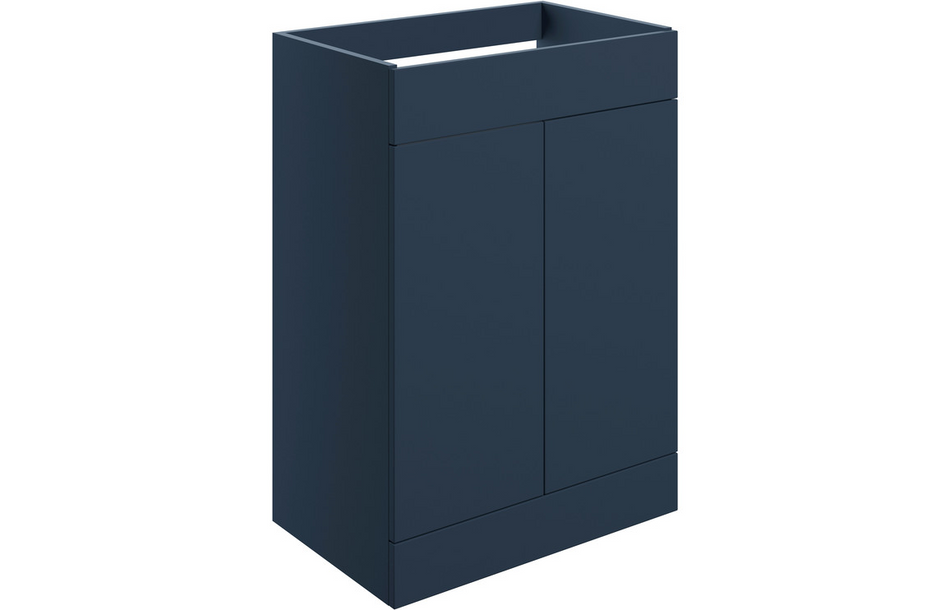 Opulent Messina 590mm Floor Standing 2 Door Basin Unit - No Top - Matt Deep Blue (OBC106990)