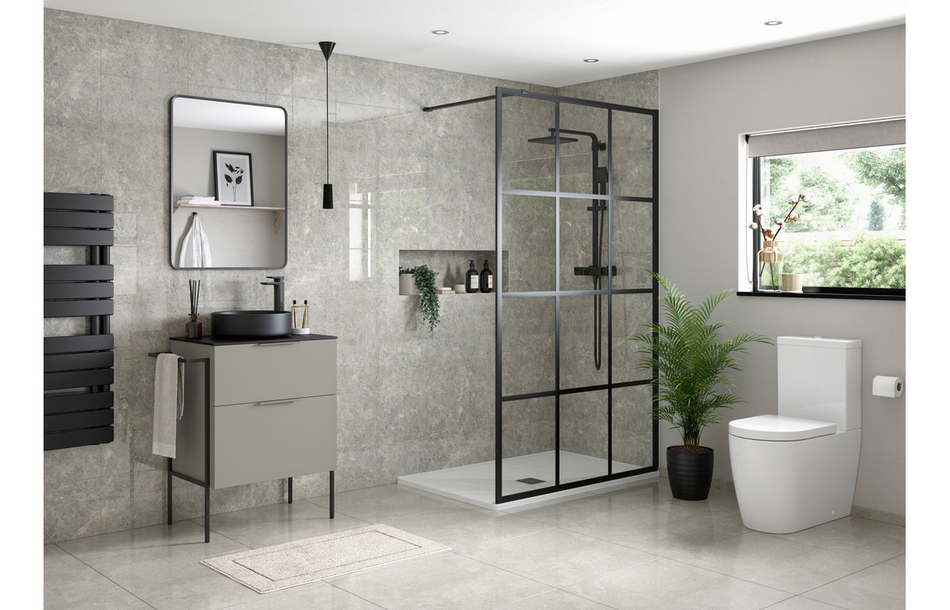 Opulent Messina 590mm Floor Standing 2 Door Basin Unit - No Top - Matt Latte (OBC106996)
