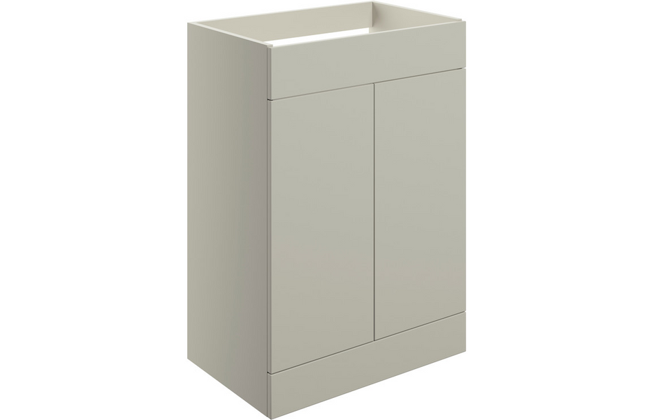 Opulent Messina 590mm Floor Standing 2 Door Basin Unit - No Top - Matt Latte (OBC106996)