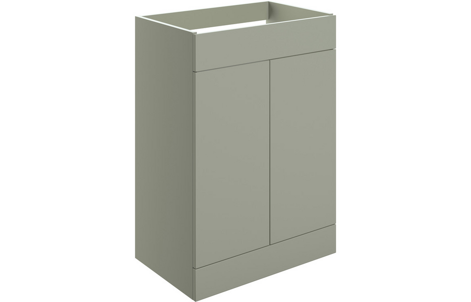 Opulent Messina 590mm Floor Standing 2 Door Basin Unit - No Top - Matt Olive Green (OBC106978)