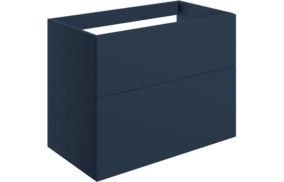 Opulent Messina 790mm Wall Hung 2 Drawer Basin Unit - No Top - Matt Deep Blue (OBC106989)