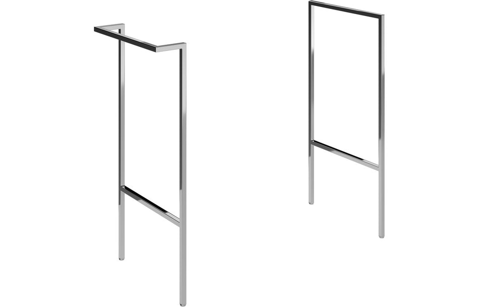 Opulent Messina Optional Frame with Integrated Towel Rail - Chrome (OBC106875)