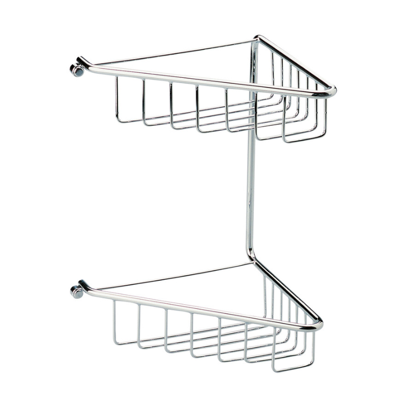 Opulent Mia 2-Tier Corner Shower Caddy - Chrome (OBC101697)