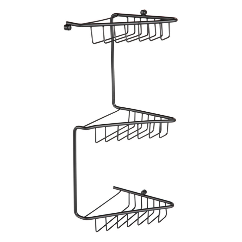 Opulent Mia 3-Tier Corner Shower Caddy - Black (OBC105491)