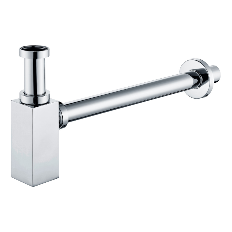 Opulent Modern Square Bottle Trap - Chrome (OBC105681)