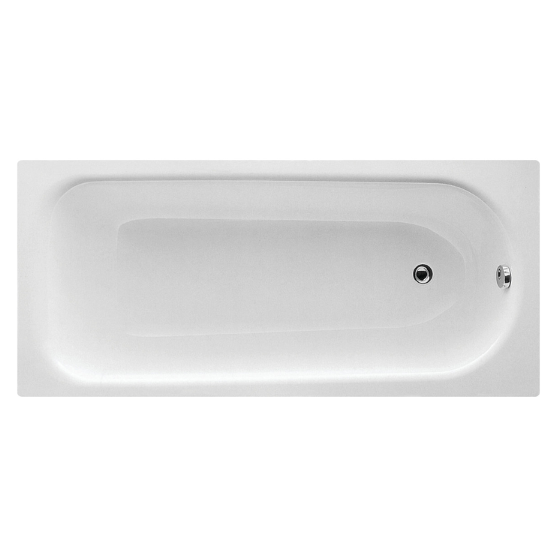 Opulent Moon Steel Single End 1700x700x500mm Two Tap Hole Bath with Legs (OBC100596)