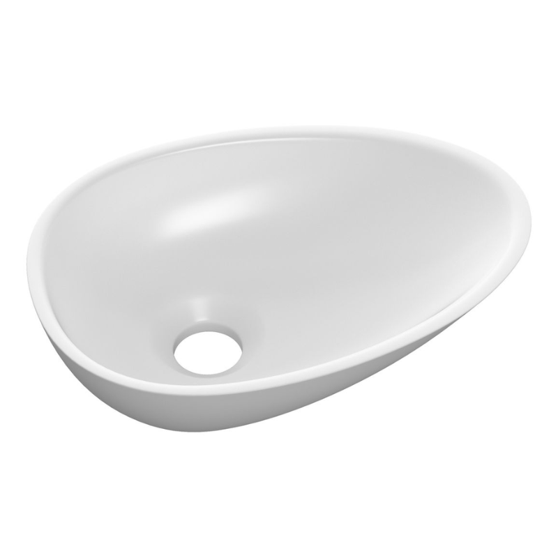Opulent Mozart 320x220mm Mini Resin Washbowl - White (OBC109920)