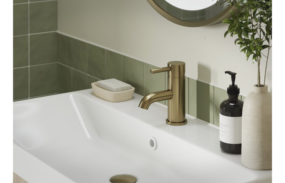 Opulent Narva Basin Mixer and Waste - Brushed Bronze (OBC108986)