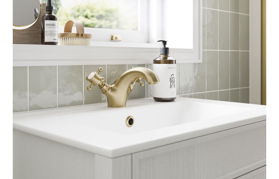 Opulent Nevada Basin Mixer and Pop Up Waste - Brushed Brass (OBC106803)