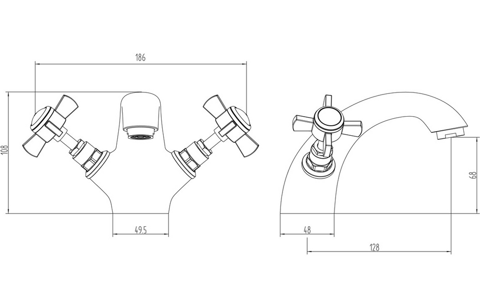 Opulent Nevada Basin Mixer and Pop Up Waste - Chrome (OBC105779)