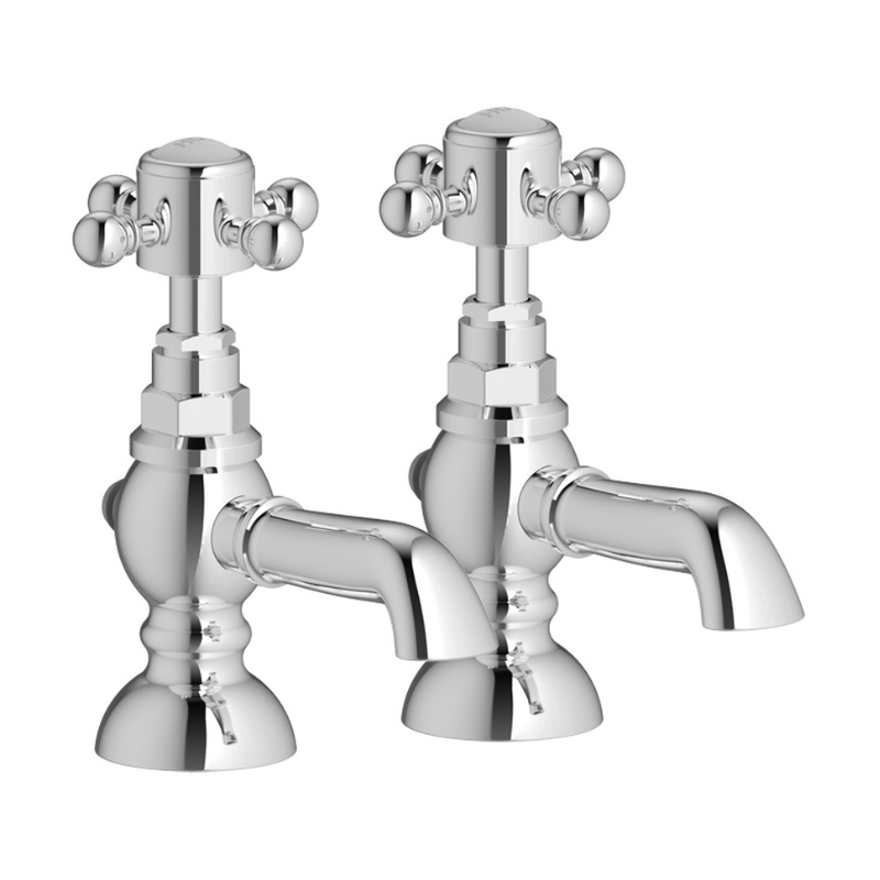 Opulent Nevada Basin Pillar Taps - Chrome (OBC105776)