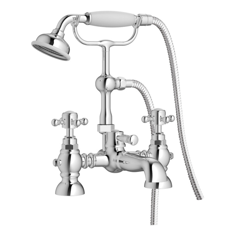 Opulent Nevada Bath Shower Mixer and Shower Kit - Chrome (OBC105778)