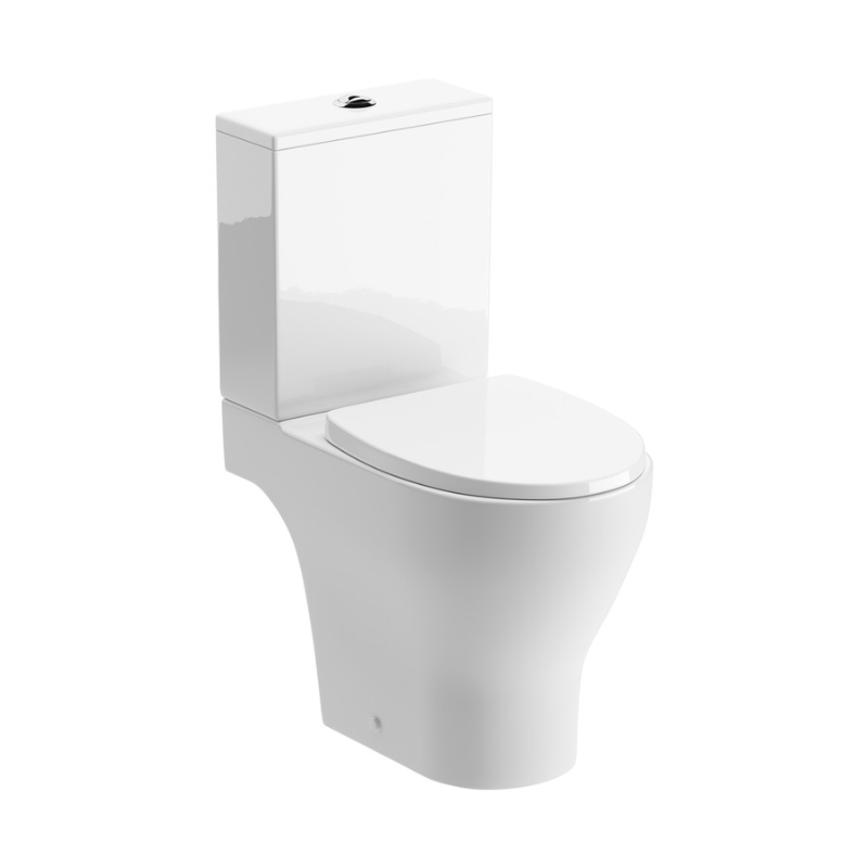 Opulent Nightingale Rimless Short Projection Close Coupled Fully Shrouded WC and Soft Close Seat (OBC106140)