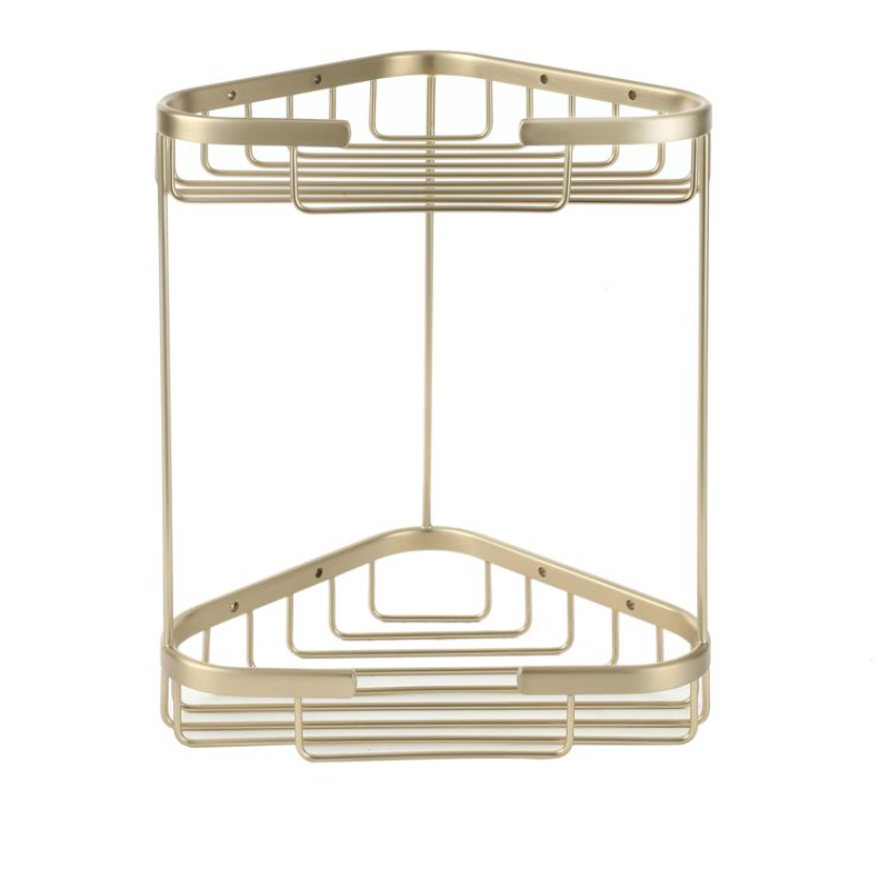 Opulent Noa 2-Tier Storage Basket - Brushed Brass (OBC116310)