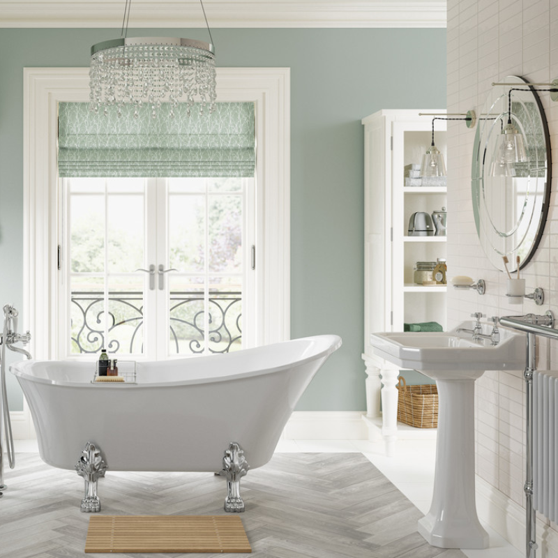 Opulent Normandy 600x500mm One Tap Hole Basin and Full Pedestal (OBC1819)